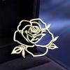 Vintage Openwork Camellia Pin, Luxe Openwork Glittering Rose Brooch For Coat Lapels