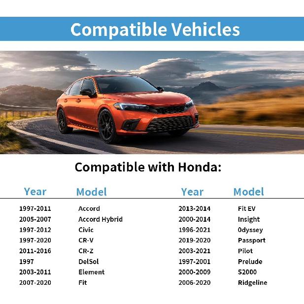 Honda 20Pcs Fender Liner Clips, 10mm Black Nylon Push-Type Retainer Clips for CR-V, Accord, Civic, Acura 91503-SZ3-003