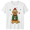 Golden Retriever Christmas Dog Holiday Animals Unisexs TShirt Unisexs Graphic Top