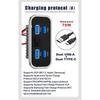 4 Portlu 12V Karavan USB Priz 76W Çift PD3.0 Type-C Hızlı Şarj & QC3.0 Panel Duvar Montajlı Şarj Cihazı Adaptörü Deniz Aracı Otobüs ATV Kamyon için