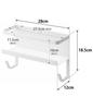 Yamazaki (Yamazaki) Magnetic Laundry Side Rack with Hose Holder, White, Approx. 28cm W x 12cm D x 18.5cm H, Plate, Holds Water Supply Hose, 4771