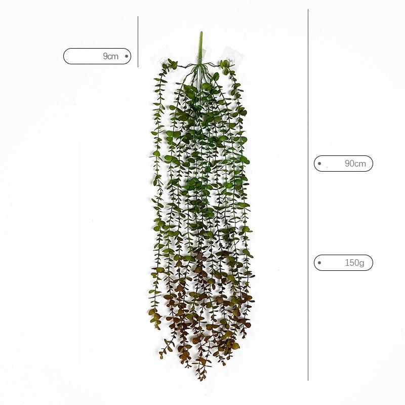 90cm Artificial Eucalyptus Wall Hanging Vine Plastic Plant Auditorium Decor Simulation Eucalyptuses Leaf Vines Mall Decoration