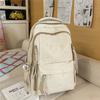 Cute Nylon Backpack for Women & Teens – Lightweight School Bag with Star Print and Decorative Tassels, Perfect for Daily Use