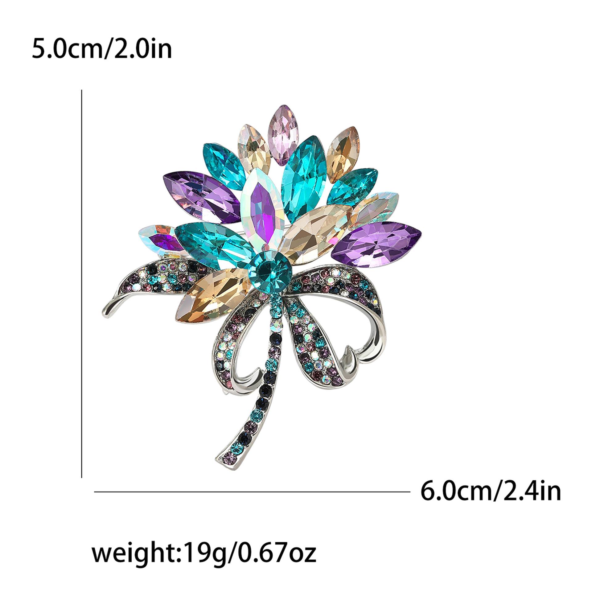 

Ретро сплав горный хрусталь ручной букет брошь темперамент универсальная женская одежда корсаж ювелирные изделия булавка