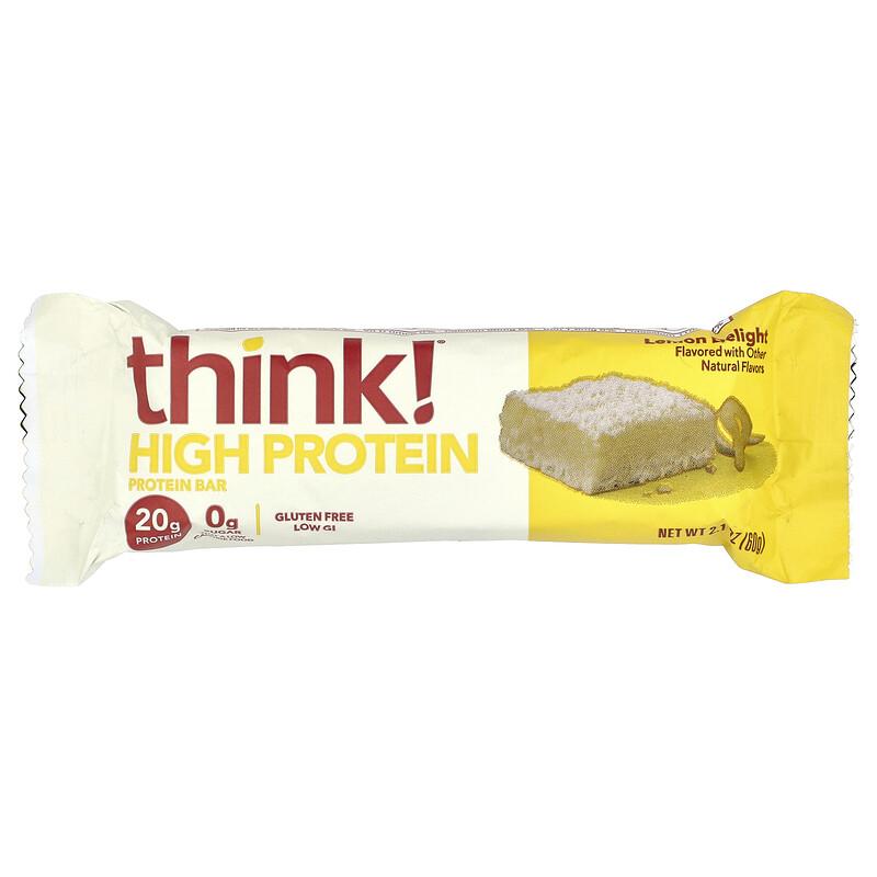 High Protein Bars, Lemon Delight, 5 Bars, 2.1 Oz (60 G) Each