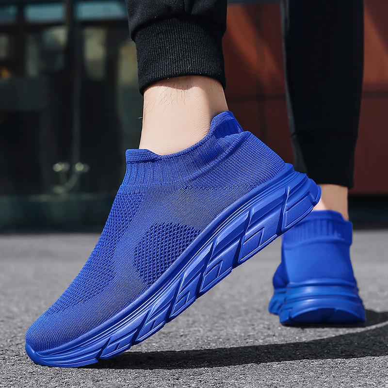 Hot Sale Fashion Running Sneakers for Men Women Breathable Socks Shoes Trainers Men Slip-on Lightweight Sports Shoes Big Size 46