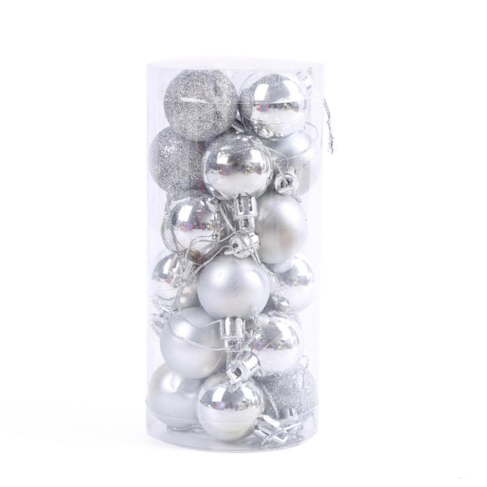 24 pezzi 3 cm Palline di Natale Decorazioni per l'Albero di Natale Palla Ciondoli da Appendere per l'Albero di Natale Decorazioni per l'Albero di Natale per Feste in Casa Regalo di Capodanno