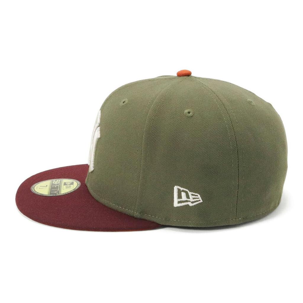 New Era newera cap 59FIFTY 14676983 NER35C7956 MLB New York Yankees NY New Olive Green SIDE PATCH 2-Tone UNDER VISOR ONSPOTZ exclusive Men's Women's