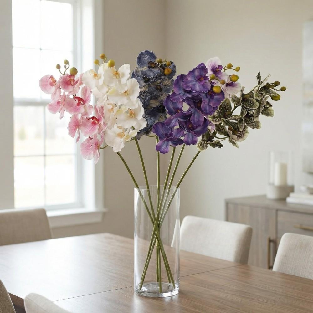 Butterfly Orchid Simulation Big Moth Orchid Real Touch Fake Flower Branch  Home Living Room Decor