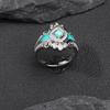 European & American Fashion Retro Men's Turquoise Ring