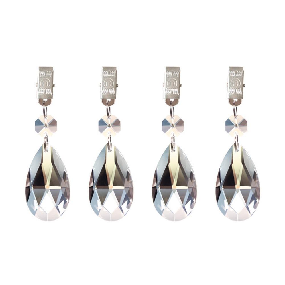 4PCS Decorative Crystal Tablecloth Weights Windproof Tablecloth Clip  Outdoor Style A