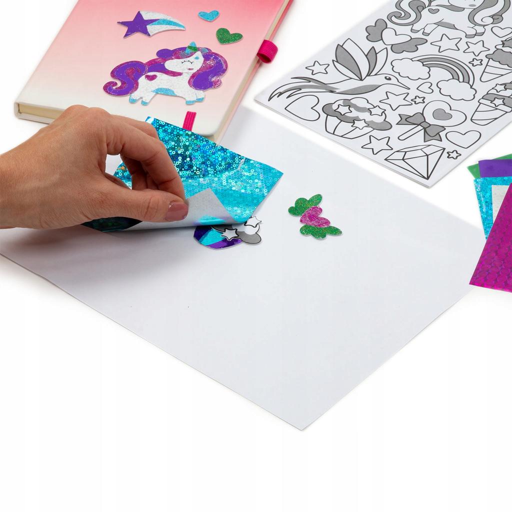 Metaliczne Naklejki Zestaw Kreatywny Unicorn 8552