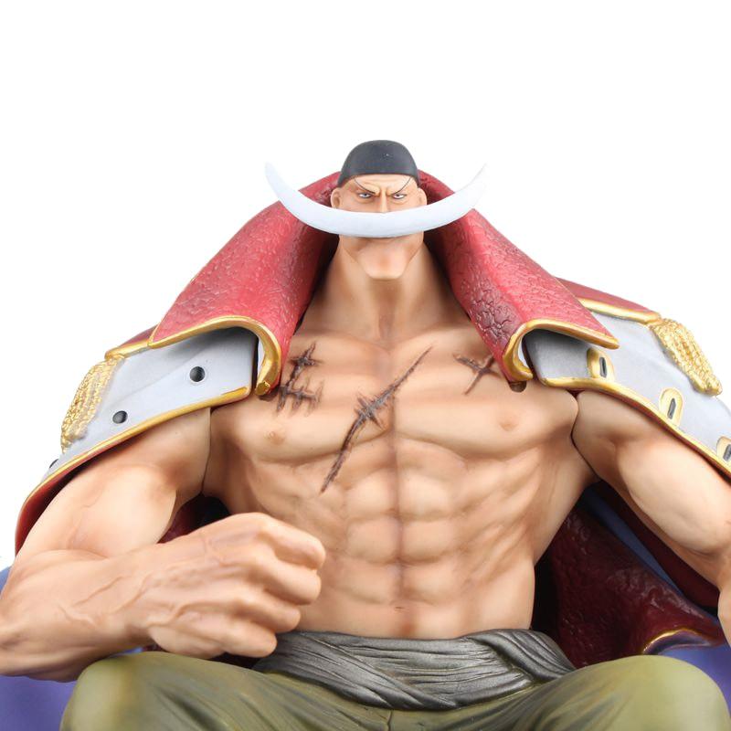 One Piece Pop Anime Model Whitebeard Edward Newgate Action Figure with Sofa Statue Collection Toy Desktop Decoration Figma
