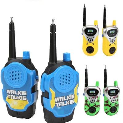 2 Peças/Conjunto Walkie Talkies 50M Mini Rádio Telefone de 2 Canais para Crianças Portátil de Mão Brinquedos de Interfone para Crianças ao Ar Livre