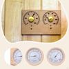 Wood Sauna Room Thermometer Hygrometer, High Temp Resistant with Back Hanging Hole Double Dial