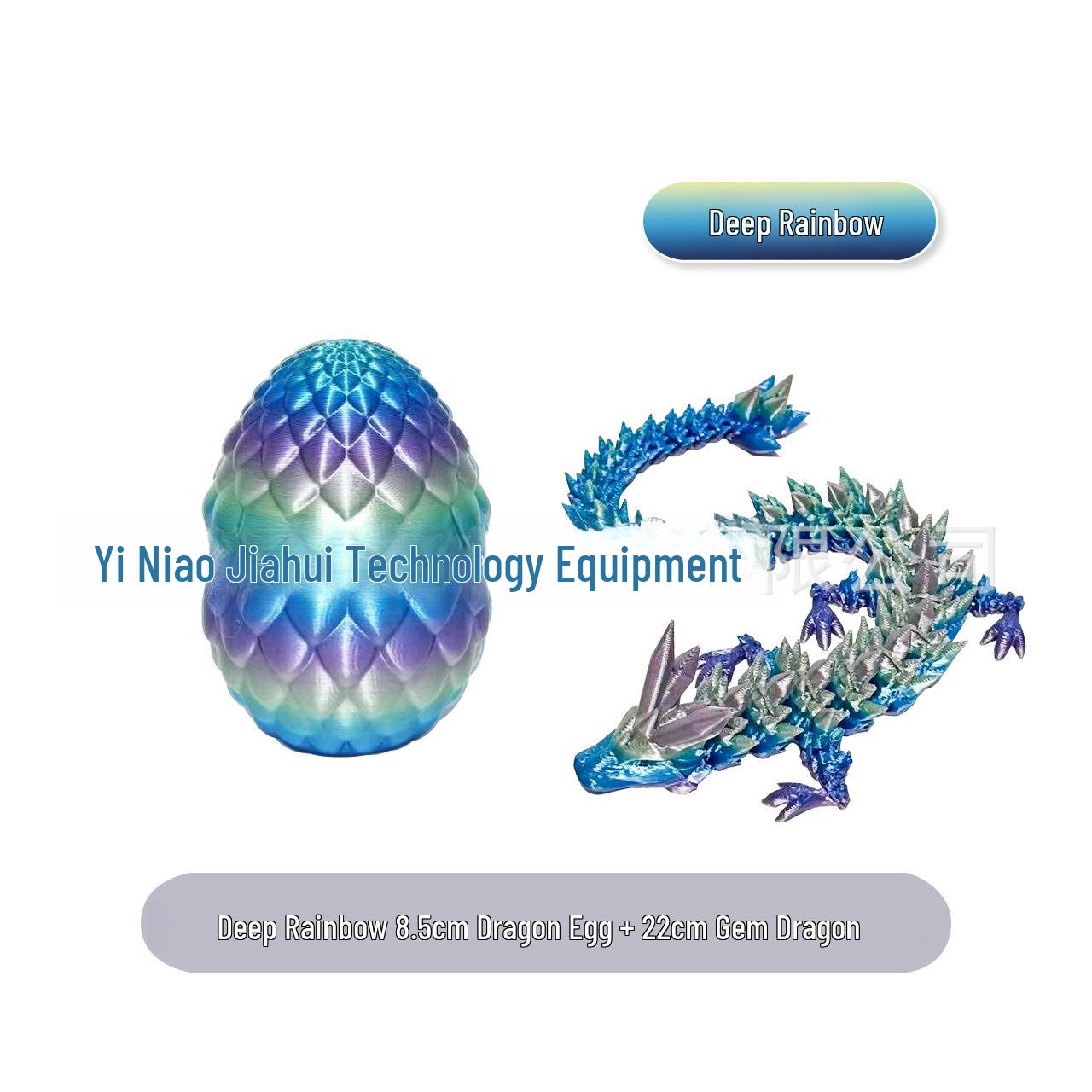 

«Набор 3D-печатных яиц дракона – хрустальные украшения ручной работы в виде дракона и модные предметы коллекционирования» 7cm Egg + 12.7cm Crystal Dragon