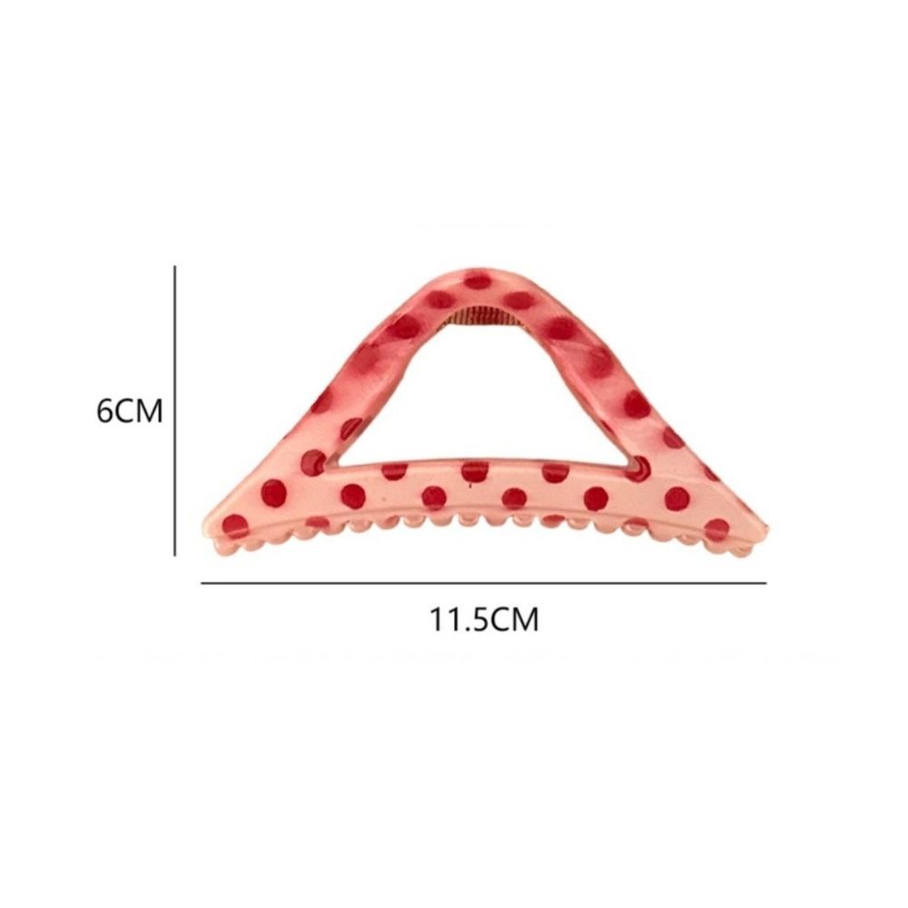 Raspberry Color Hollow Hair Clip Polka Dot Hairpin Fashion Hair Claw Clip Headdress