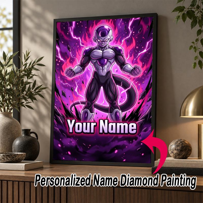 Personalized Frieza Diamond Art Custom Name 5D Diamond Painting Full Drill DIY Craft