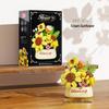 Music Flower Box Compatible Building Blocks Bouquet: Sunflower & Carnation Toy for Children and Teachers