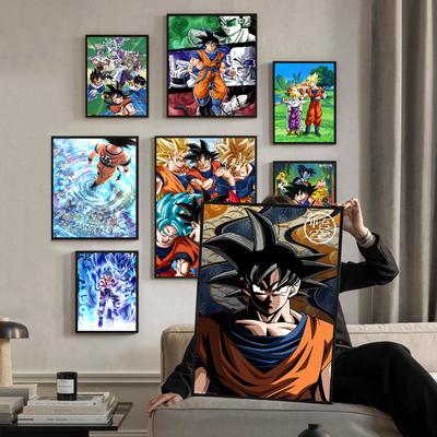 Anime Figuren Vegeta Goku D-Dragon Ball Klassische Vintage Poster HD Qualität Wandkunst Retro Poster für Zuhause Zimmer Wanddeko