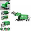 Colorful Diecast Garbage Truck Toy With Trash Bin For Kids Boys Xmas Gift