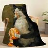 Oil Painting Pet Illustration Blanket Soft Throw Blanket for Home Bedroom Bed Sofa Picnic Travel Office Rest Cover Blanket Gift