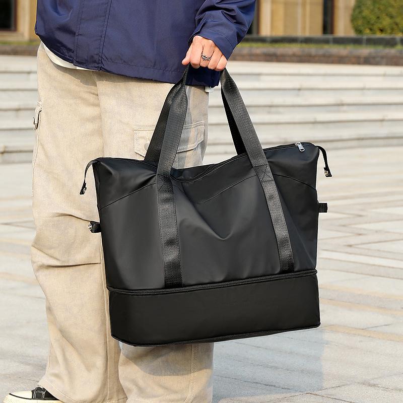 Men and Women's Fashionable Sports Wet and Dry Fitness Bag Casual Expandable Handbag Travel Bag Can Be Putt Rod