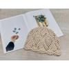 Pure handmade crochet hollow flower bag head hat women's spring and summer thin temperament crochet hat versatile pullover hat