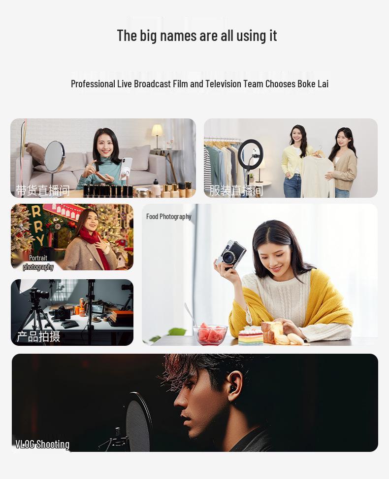 Holofote Yingbang 400W para Transmissão ao Vivo - Luz Suave de Preenchimento para Fotografia e Beleza