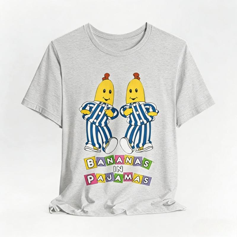 

Bananas in Pajamas American Retro TV Show Unisex Short Sleeve Tee Graphic T Shirts Women Clothing Vintage High Quality Cotton 3XL