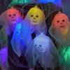 Halloween Skull String Lights Multicolor Skull Shaped LED Lights Waterproof Decorative String Lights for Festivals Anniversary Makeup Parties