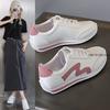 New 2025 Women Casual Walking Shoes Summer Flat Lace Up Leather High Quality Sneakers Fashion Flat-Bottomed Female Gump Sneakers