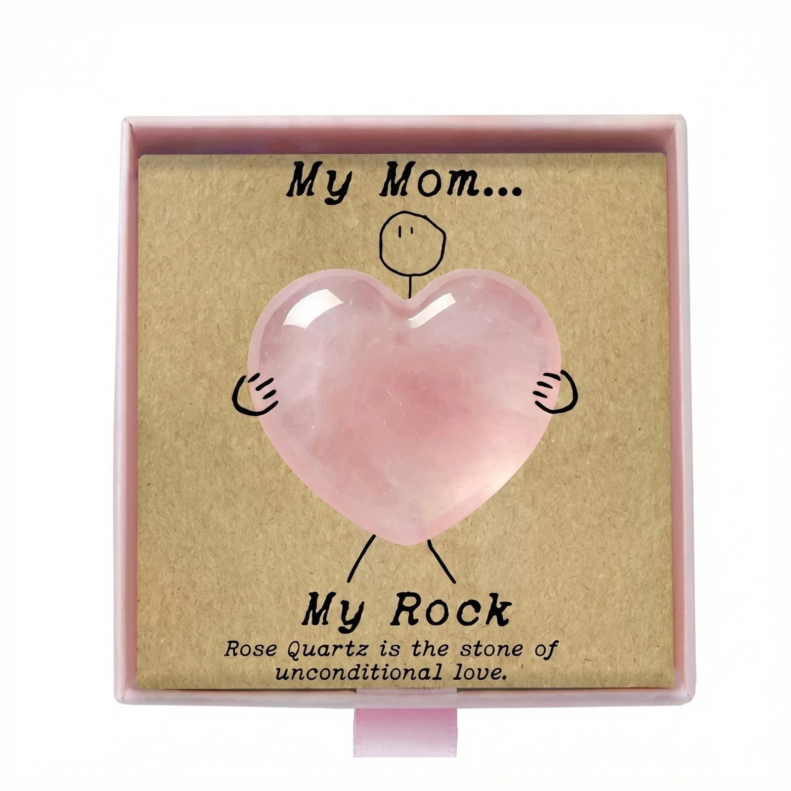 

Gift For Mother– My Quartz Heart Pocket Hug, Natural Crystal Love Stone Keepsake With Message Card & Gift Box One Size белый
