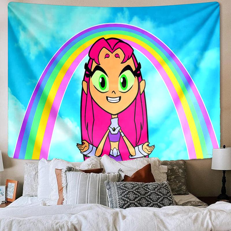 Titans Go! Printed Tapestry, Unique Design Tapestry, Wall Decor for Bedroom,Livingroom, Playroom,Heartwarming Fan Holiday Gifts