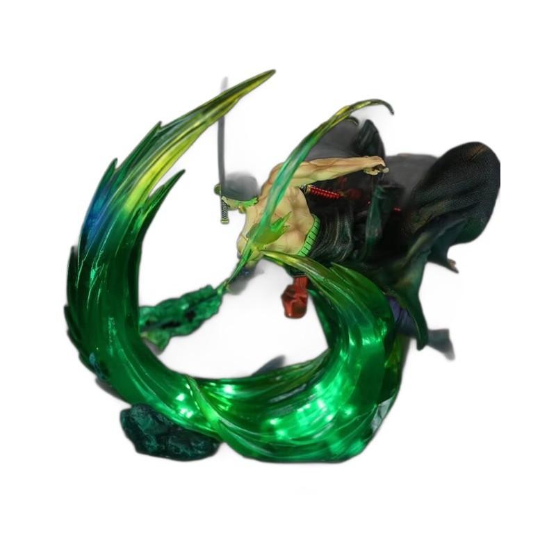 Exquisite Anime One Piece Zoro Ghost Island Glowing Pvc Statue Collectible Display Model