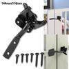 Self Locking Automatic Gravity Lever Fence Gate Latch Black