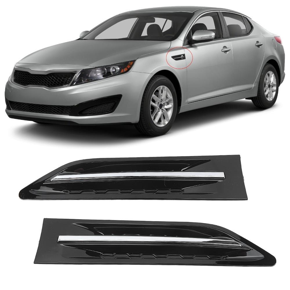 2PCS Black, Chrome color Car Side Vent Garnish Grille for KIA OPTIMA 2.0L 2.4L 2011-2015