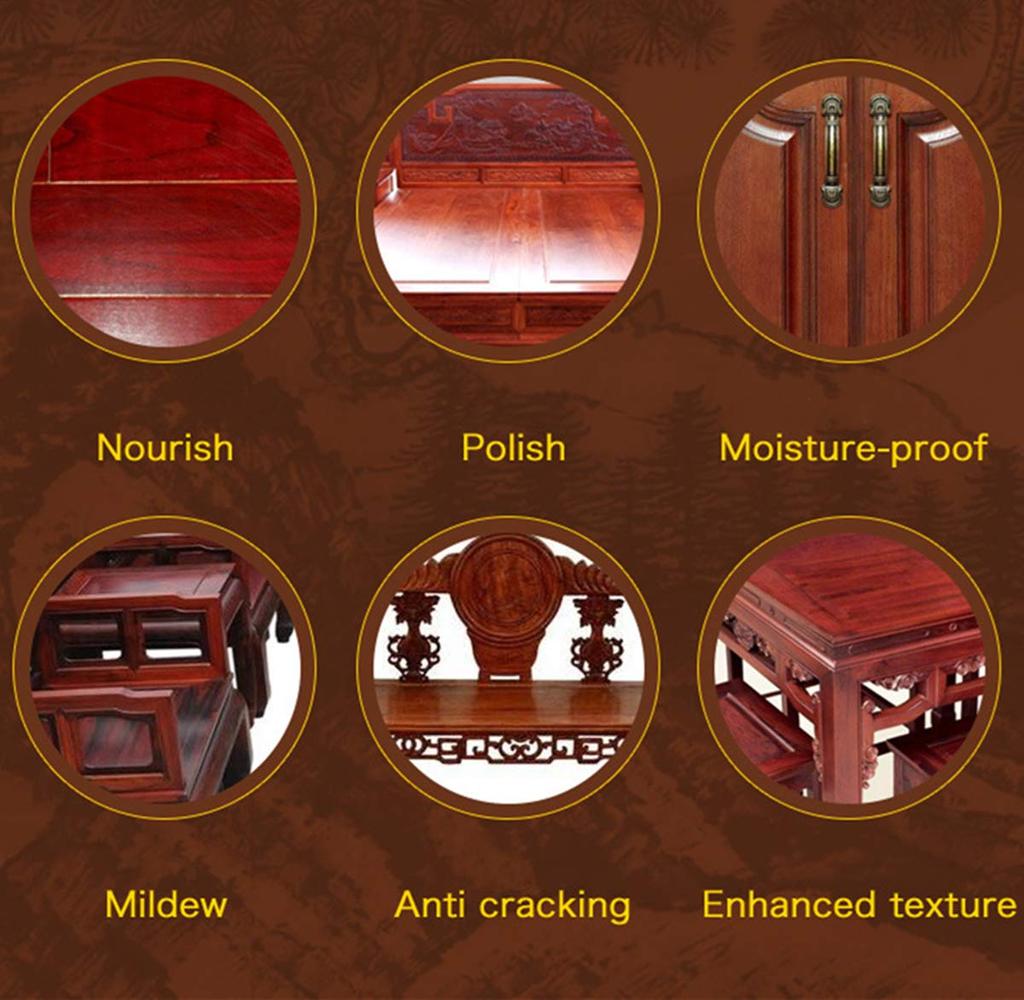 1/2PCS Wood Seasoning Beewax - Traditional Beeswax Polish for Wood & Furniture Nourishes with Sponge and Shining Purposes