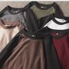 Men's Double-Sided Velvet Sweatshirt - Soft, Comfortable, Raglan Sleeves, Long-Sleeve Top for Autumn/Winter.