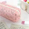 Simple Love Print Pattern Pen Bag Large Capacity Multifunctional Storage Bag Stationery Bag Boys/Girls