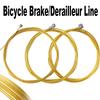 Gold Bicycle Brake Line Length 1.7m/2.1m Cable Core Bike Speed Shifting Wire Mountain Bike Stainless Steel Derailleur Line