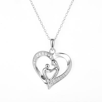 Exquisite Necklace with Pendant, "embrace of Mother and Child" Jewelry, Accessories for Women On Mother's Day