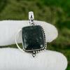 Mothers day Deal Radiant Solar Moss Agate Stone 925 Silver Bezel Pendant Jewelry
