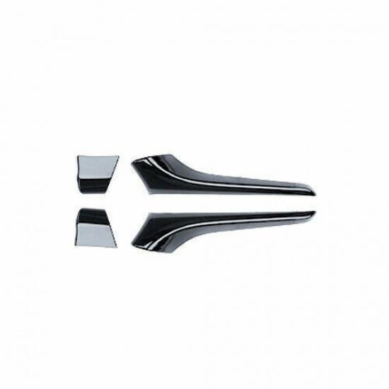 4P Gloss Black RearView Mirror Strip Molding Trim For Lexus RX350 450h 2016-2022