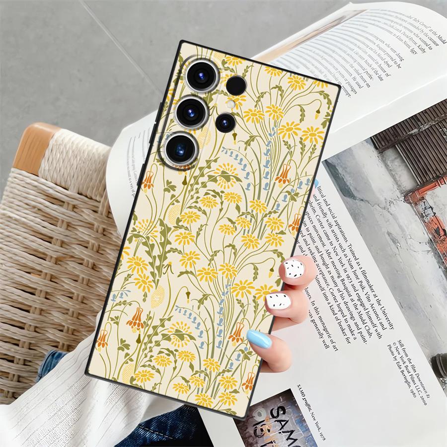 Funda Handyhülle Case für Samsung Galaxy S26 Ultra S25 Plus S20 Ultra S24 Note 20 8 9 10 S23 S10 S9 S21 FE Frische Blumen