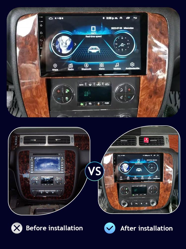 Android 15 Car Radio For GMC Yukon Sierra Chevrolet Tahoe 2007-2012 Carplay Multimedia Video Player Navigation GPS Stereo WIFI4G Anj123