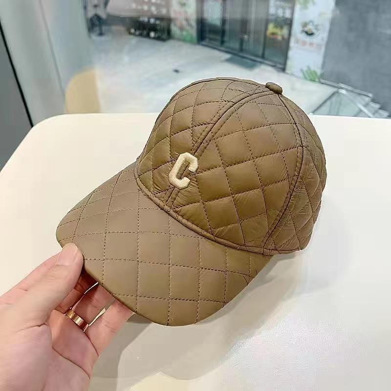 

Пресс Сетка Теплая Бейсболка Зимняя Вышивка Простая Парная Шапка Женская Adjustable кофейный