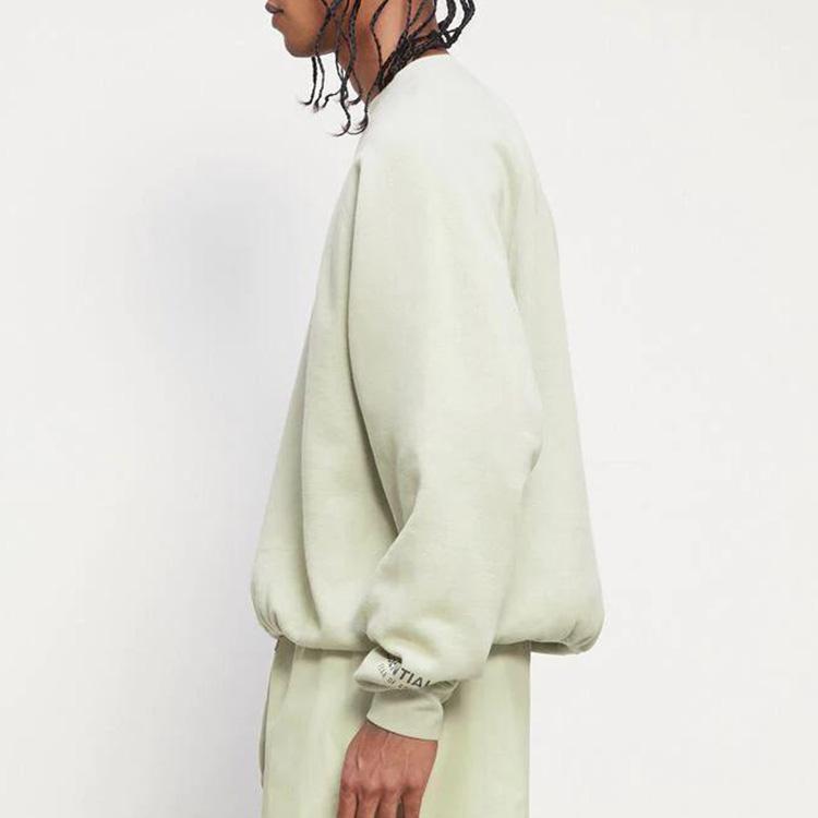 Fear of God Essentials Fleece Crew Neck Sweatshirt FW20 Unisex Tops Sage-Green FOG-FW20-302