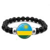 287 Länder Nationalflagge Druckknopf Elastisches Band Perlen Länderflagge Unabhängigkeitstag Perlen Schmuck Perlenarmband