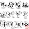 New Copper The Zodiac Pendant Bead Diy Fit Original Pendant Charm Bracelet Necklace Women Jewelry